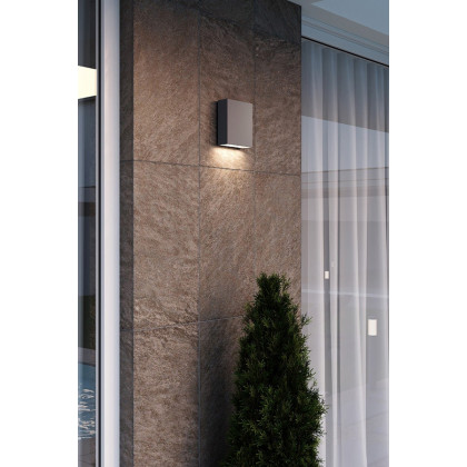 Sonneman Flat Box LED Sconce - Textured Gray