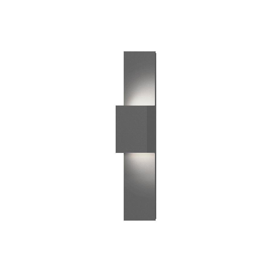 Sonneman Flat Box Up/Down LED Panel Sconce - Textured Gray