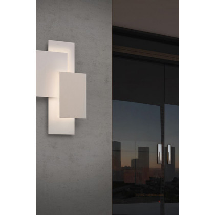 Sonneman Offset Panels LED Sconce - Textured Gray
