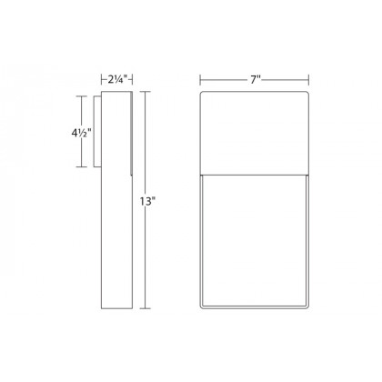 Sonneman Light Frames Downlight LED Sconce - Textured White