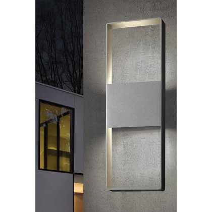 Sonneman Light Frames Up/Down LED Sconce - Textured Gray, 21"