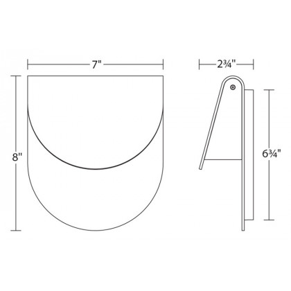 Sonneman Cape LED Sconce - Textured Gray