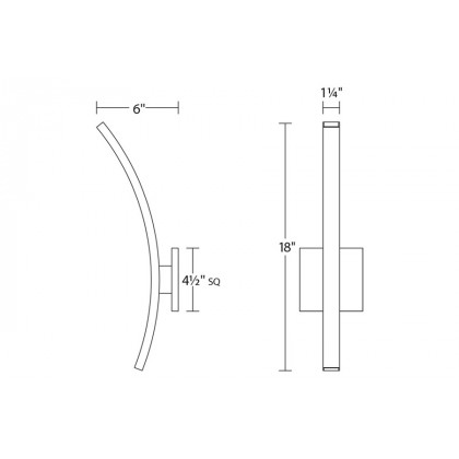 Sonneman L'Arc Petite LED Sconce - Textured Bronze