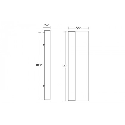 Sonneman Radiance LED Sconce - Textured Gray, 20"