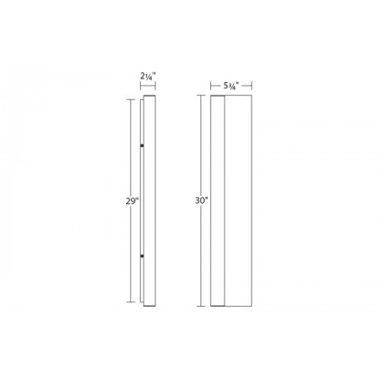 Sonneman Radiance LED Sconce - Textured Gray, 30"