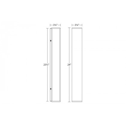 Sonneman Sideways LED Sconce - Textured Gray, 24"