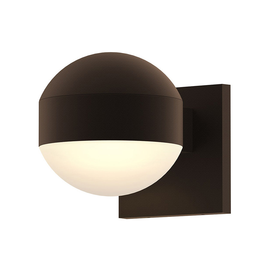 Sonneman REALS Downlight LED Sconce - Textured Bronze, Dome Cap and Dome LEns