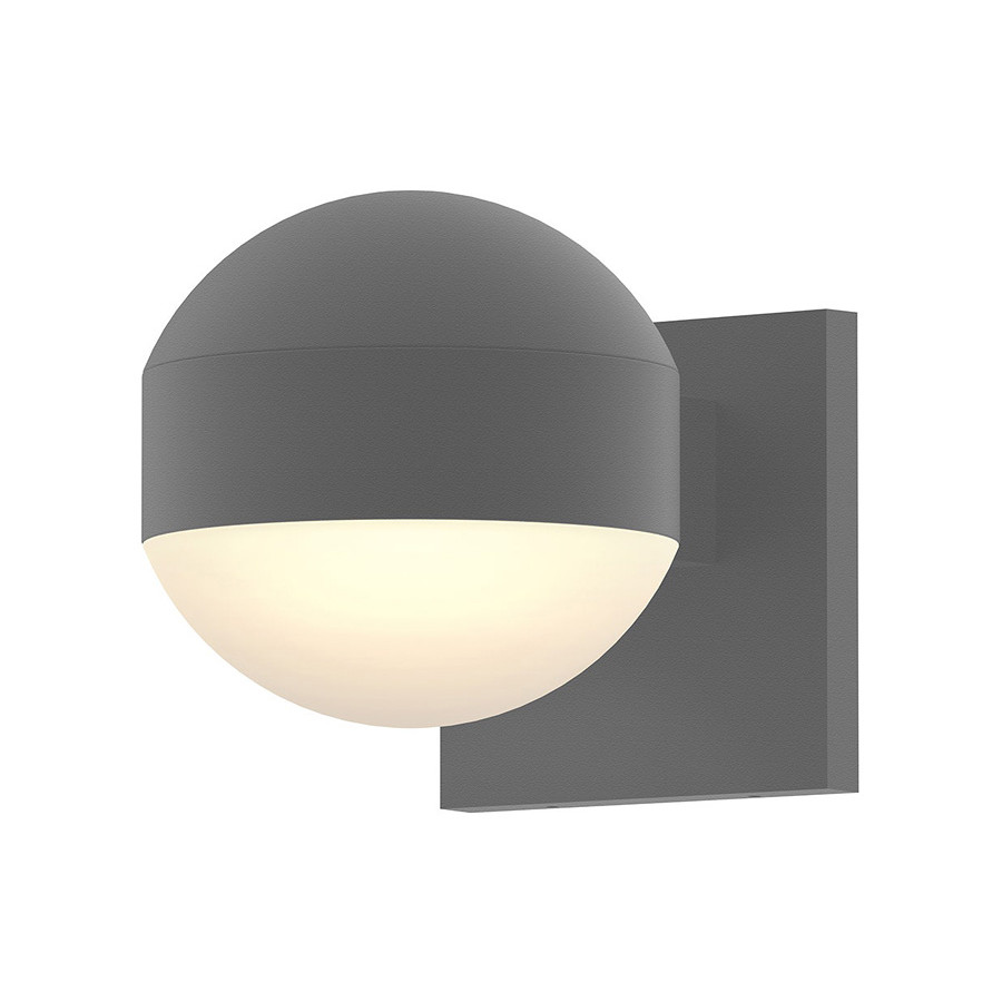 Sonneman REALS Downlight LED Sconce - Textured Gray, Dome Cap and Dome LEns