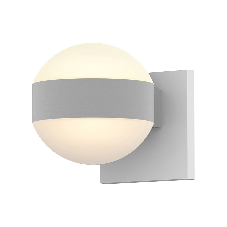 Sonneman REALS Up/Down LED Sconce - Textured White, Dome Lenses