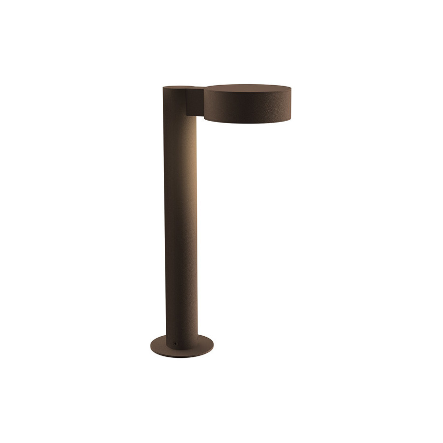 Sonneman REALS LED Bollard - Textured Bronze, 16", Place Cap and Plate Lens