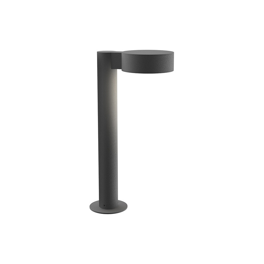 Sonneman REALS LED Bollard - Textured Gray, 16", Place Cap and Plate Lens