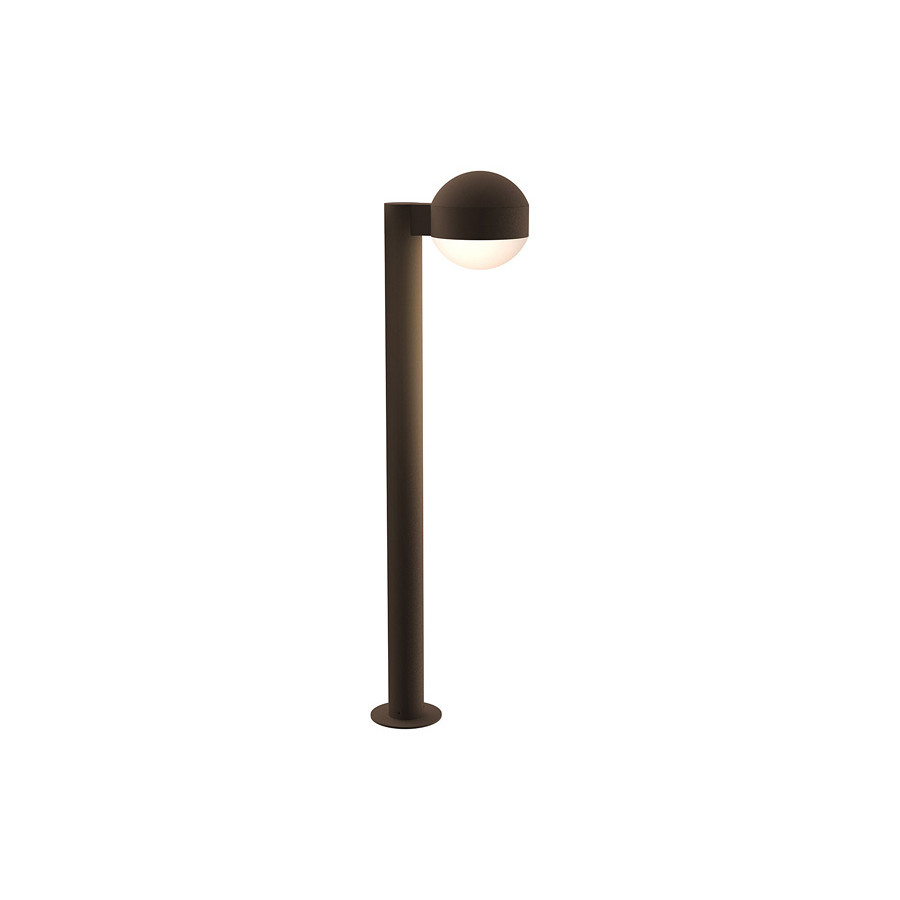 Sonneman REALS LED Bollard - Textured Bronze, 28", Dome Cap and Dome LEns