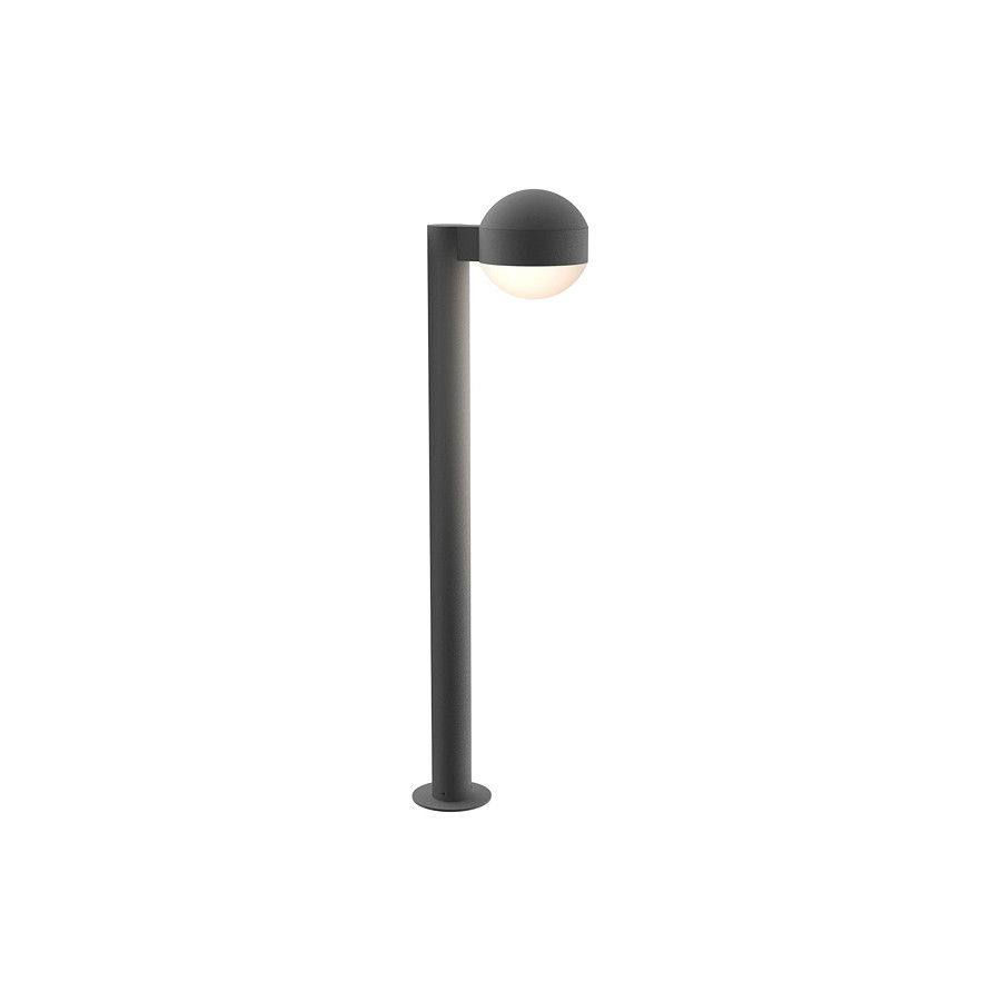 Sonneman REALS LED Bollard - Textured Gray, 28", Dome Cap and Dome LEns