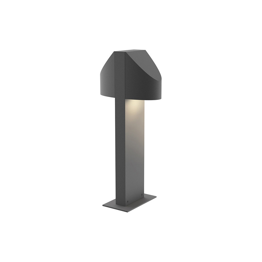 Sonneman Shear LED Double Bollard - Textured Gray, 16"