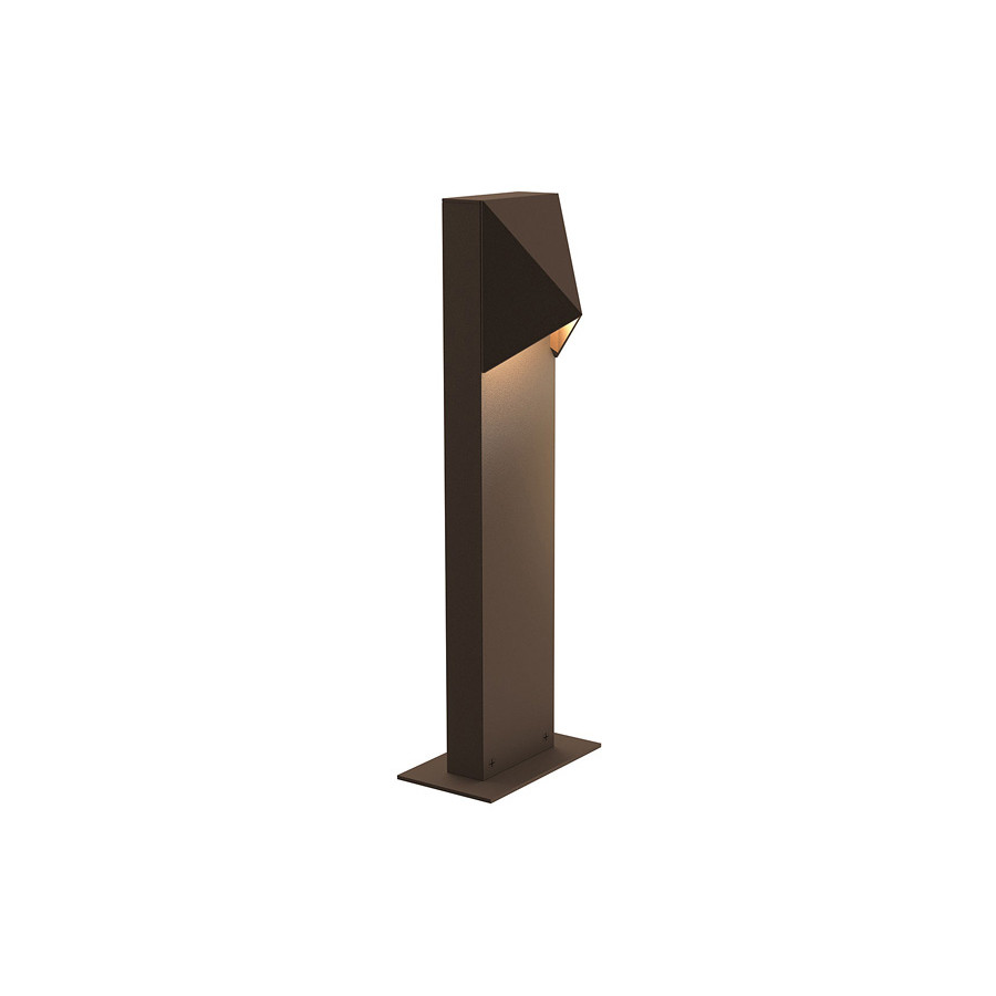 Sonneman Triform Compact LED Bollard - Textured Bronze, 16"