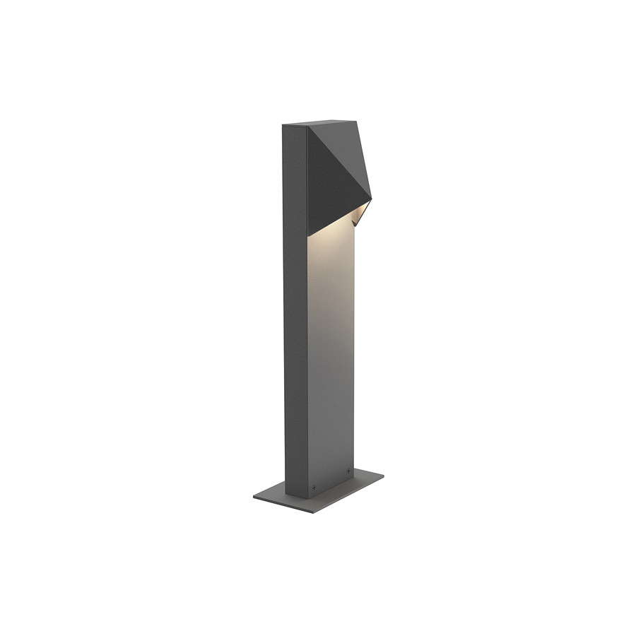 Sonneman Triform Compact LED Bollard - Textured Gray, 16"