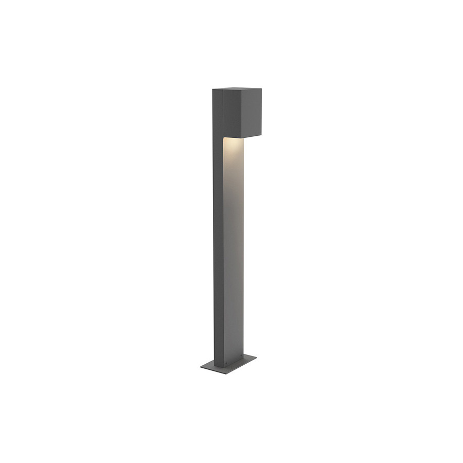 Sonneman Box LED Bollard - Textured Gray, 28"