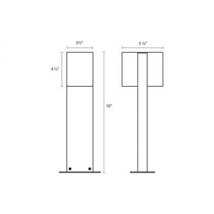 Sonneman - Box LED Double Bollard