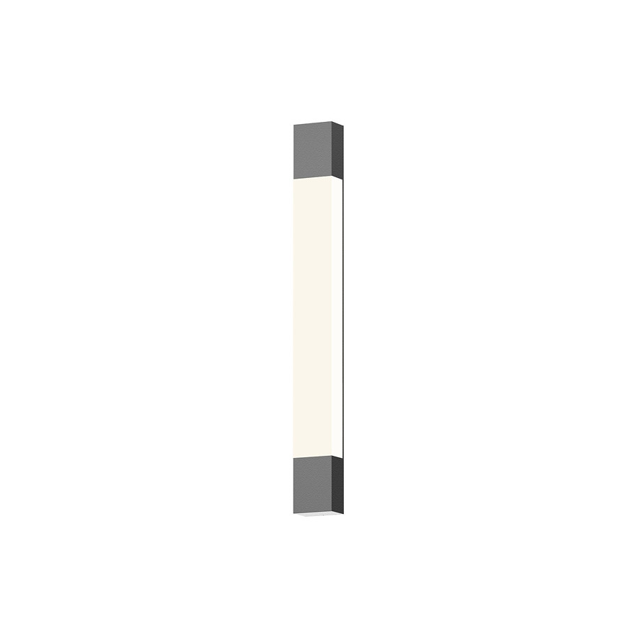 Sonneman Box Column LED Sconce - Textured Gray, 32"