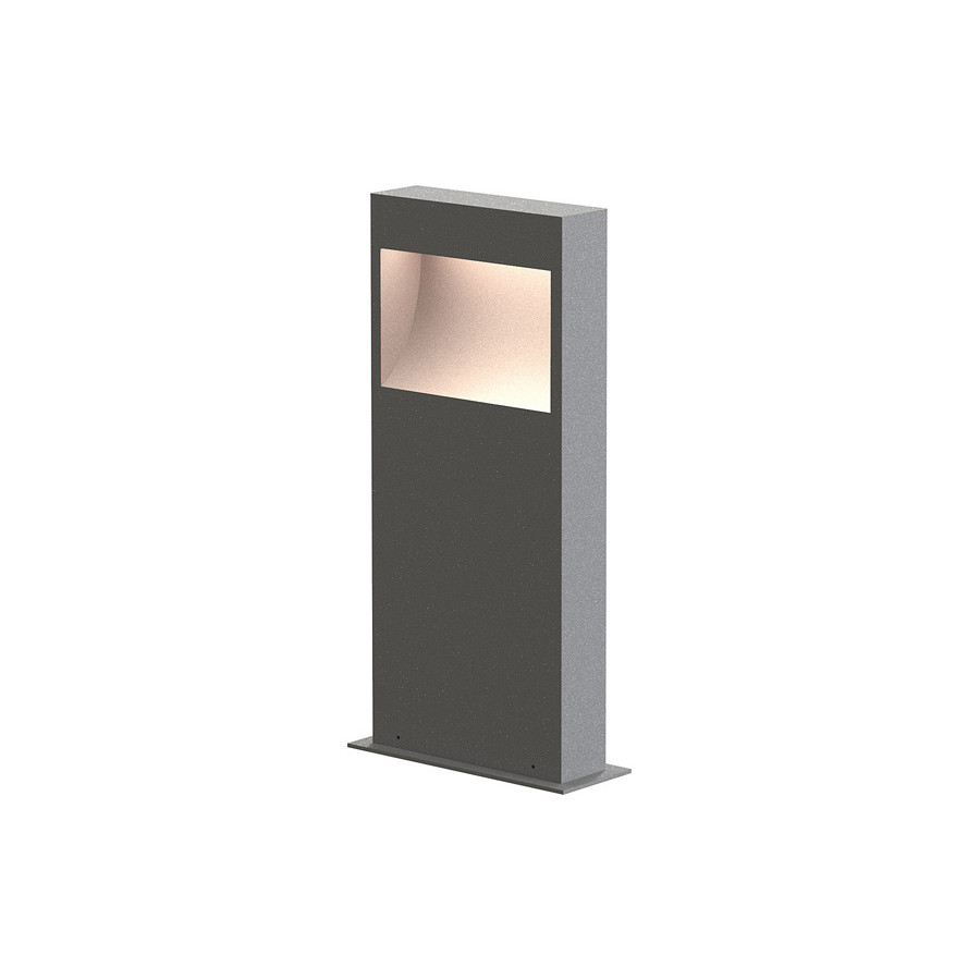 Sonneman Square Curve LED Bollard - Textured Gray, 16"