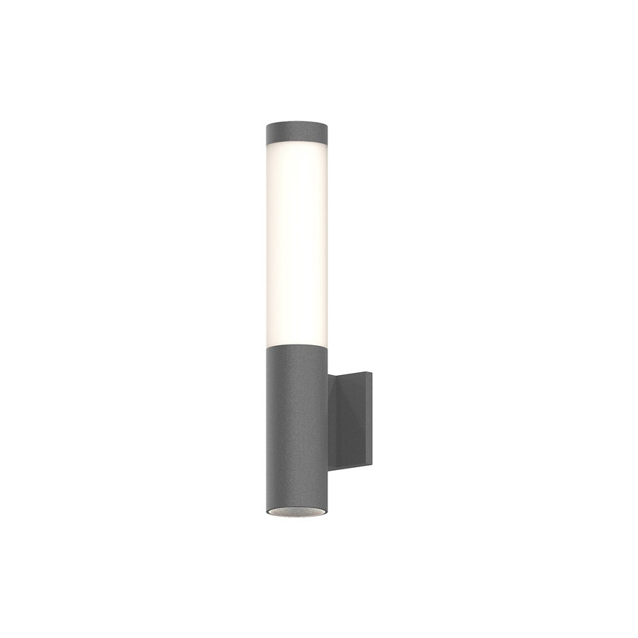 Sonneman Round Column LED Sconce - Textured Gray