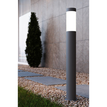 Sonneman Round Column LED Bollard - Textured Gray, 28"