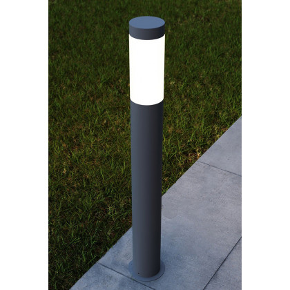 Sonneman Round Column LED Bollard - Textured Gray, 28"