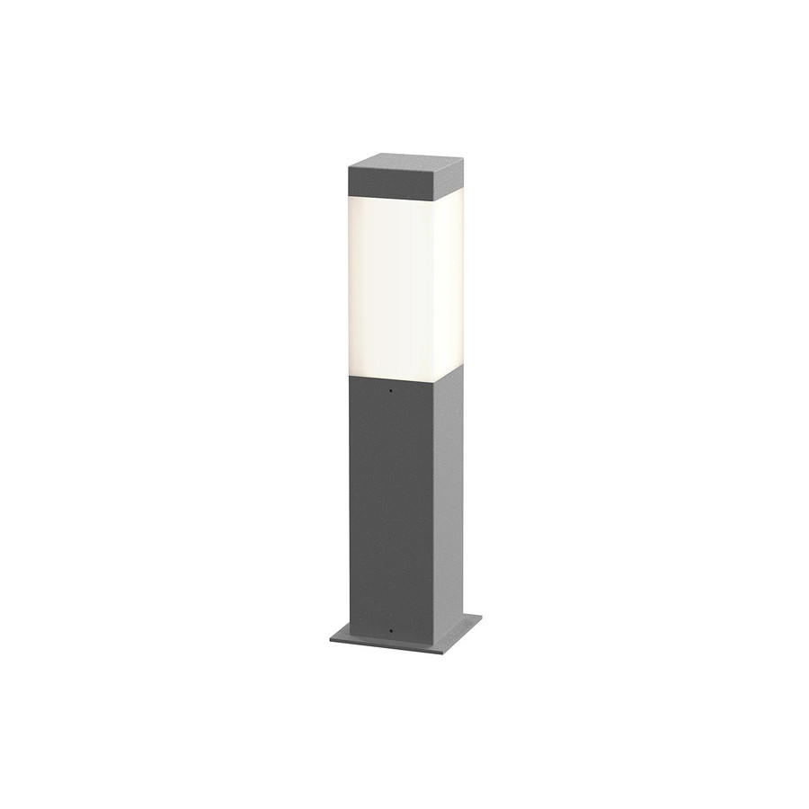 Sonneman Square Column LED Bollard - Textured Gray, 16"