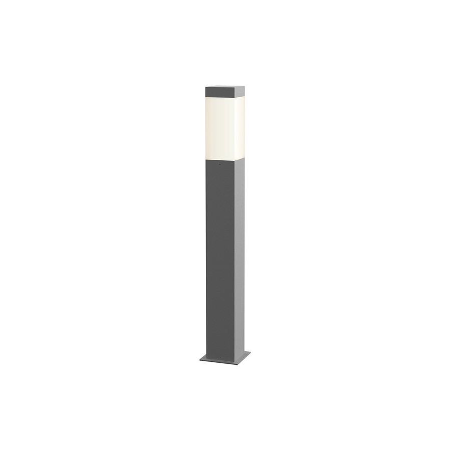 Sonneman Square Column LED Bollard - Textured Gray, 28"