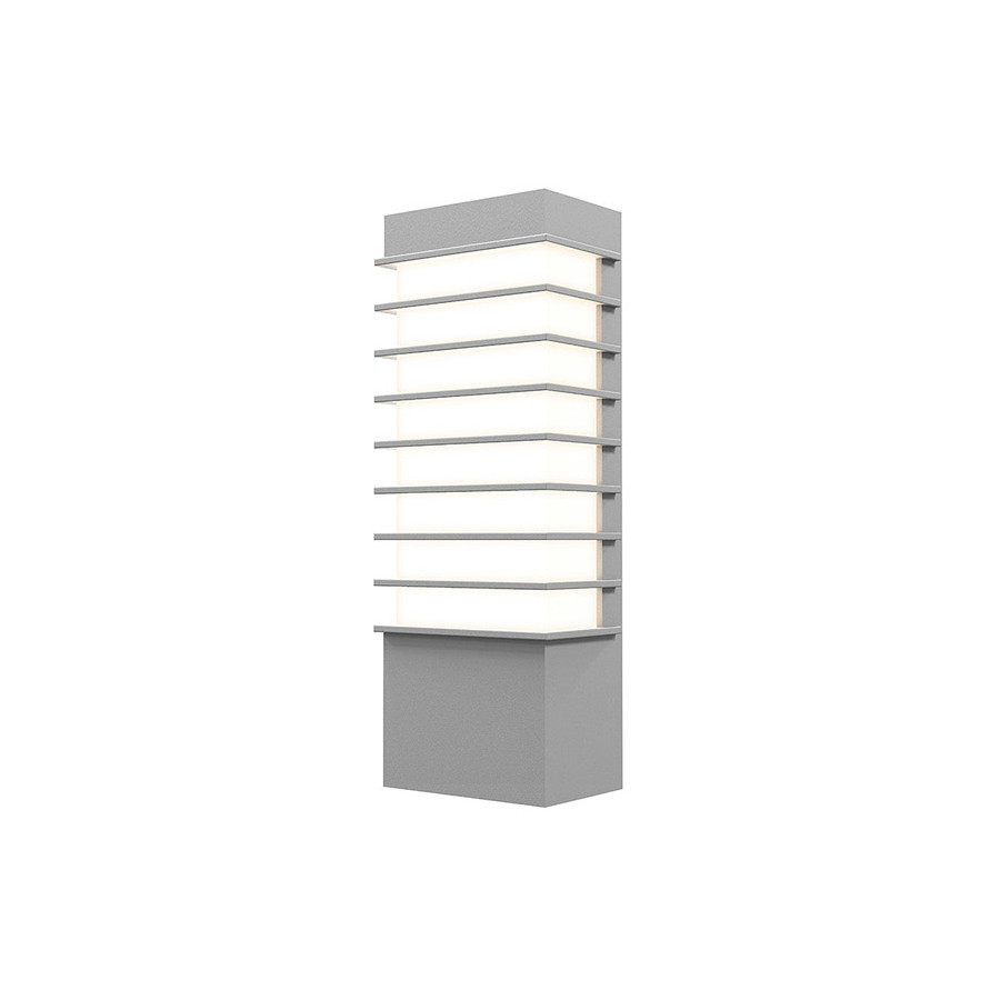 Sonneman Tawa LED Sconce - Textured Gray, 13" Slim