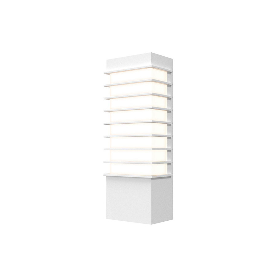 Sonneman Tawa LED Sconce - Textured White, 13" Slim