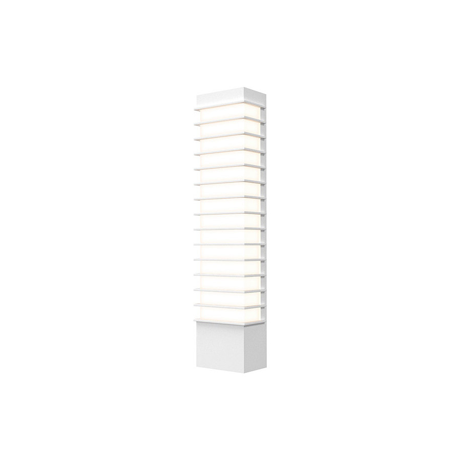 Sonneman Tawa LED Sconce - Textured White, 21" Slim
