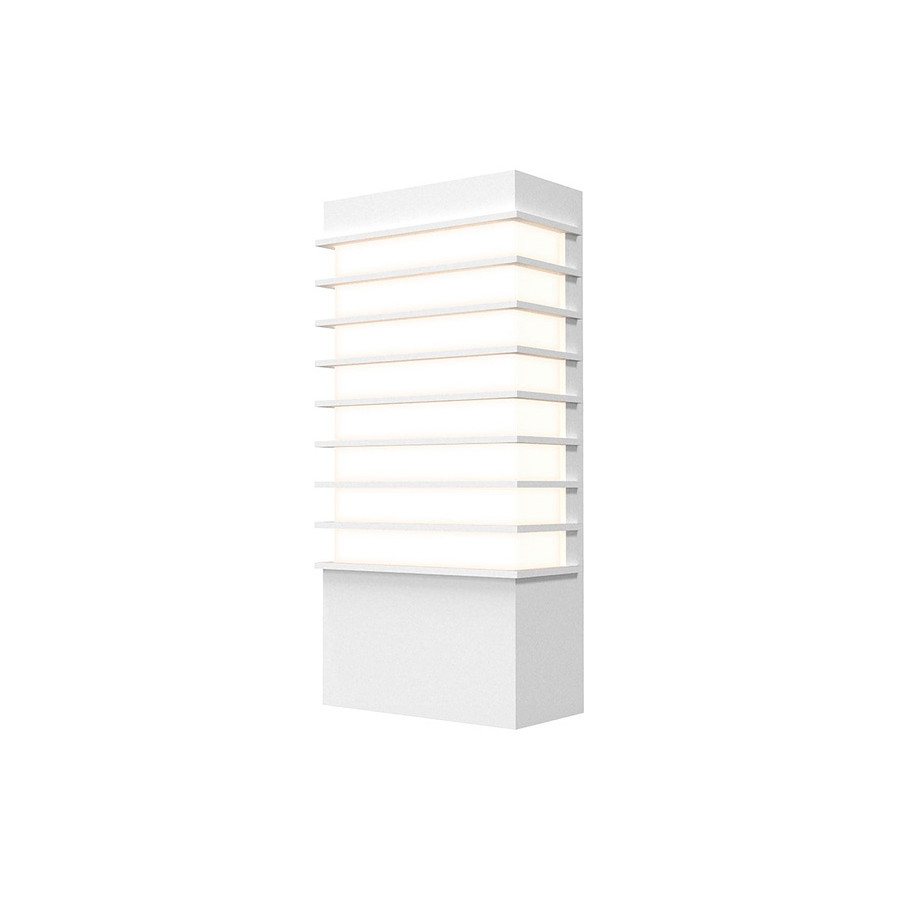 Sonneman Tawa LED Sconce - Textured White, 13" Standard