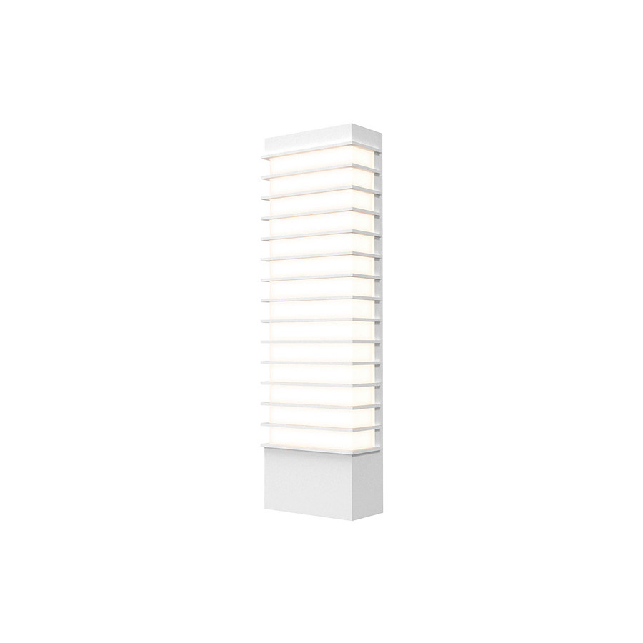 Sonneman Tawa LED Sconce - Textured White, 21" Standard