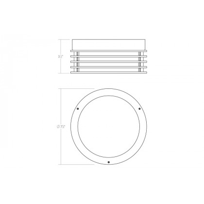 Sonneman Marue LED Surface Mount - Textured Gray, 7", Round