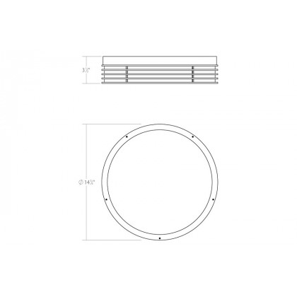 Sonneman Marue LED Surface Mount - Textured White, 14", Round