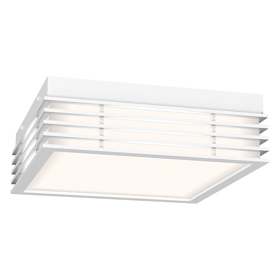 Sonneman Marue LED Surface Mount - Textured White, 10", Square
