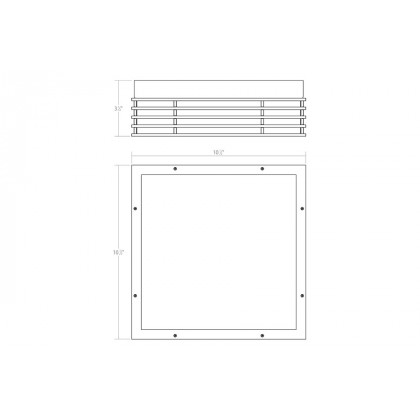 Sonneman Marue LED Surface Mount - Textured White, 10", Square