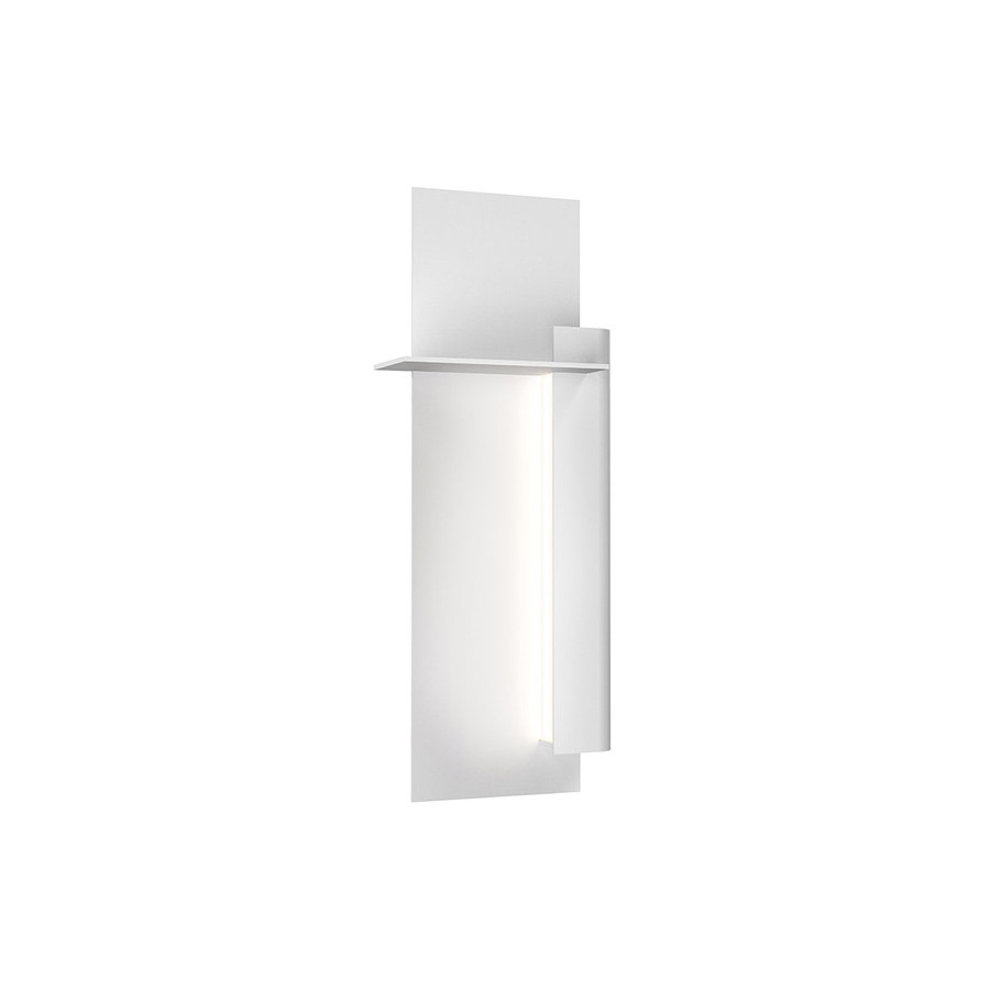 Sonneman Backgate LED Sconce - Textured White, 20", Right