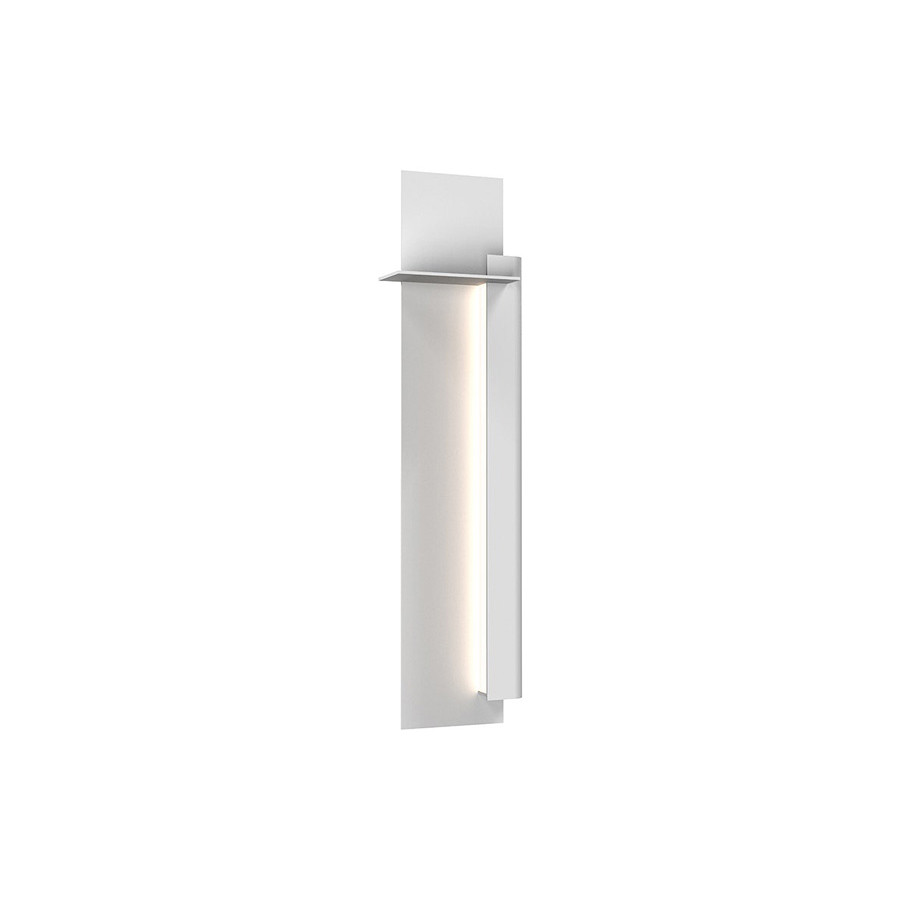 Sonneman Backgate LED Sconce - Textured White, 30", Right