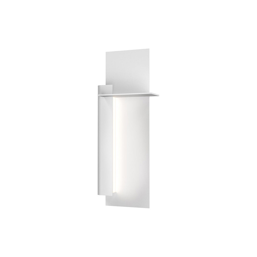 Sonneman Backgate LED Sconce - Textured White, 20", Left