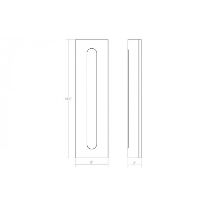Sonneman Porta LED Sconce - Textured White, 18"