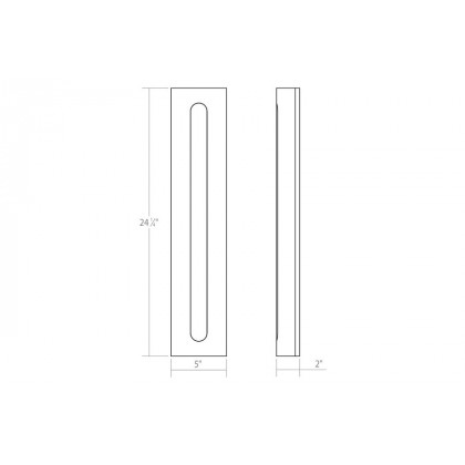 Sonneman Porta LED Sconce - Textured Gray, 24"