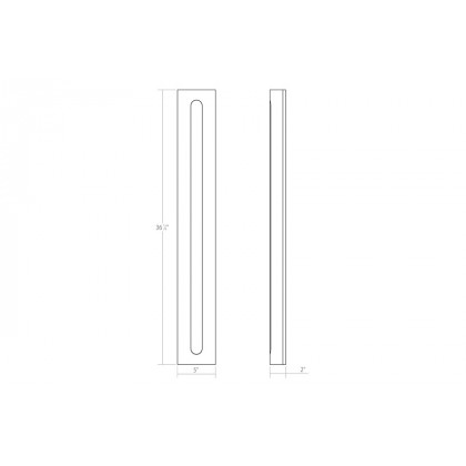 Sonneman Porta LED Sconce - Textured White, 36"