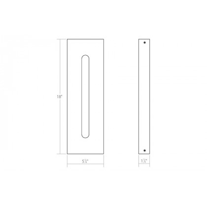 Sonneman Tairu LED Sconce - Textured Gray, 18"