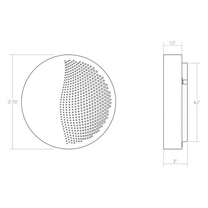 Sonneman Dotwave LED Sconce - Textured Black, Small, Round