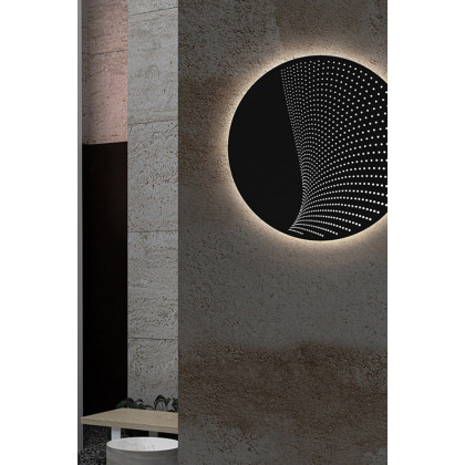 Sonneman Dotwave LED Sconce - Textured Black, Large, Round