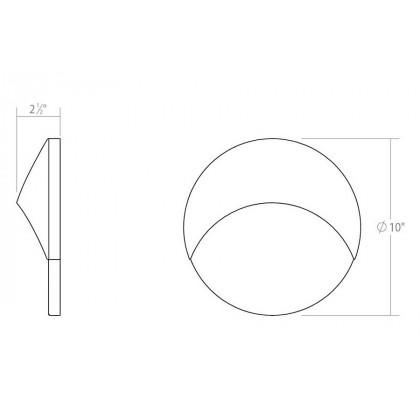 Sonneman Ovos LED Sconce - Textured Gray, Round