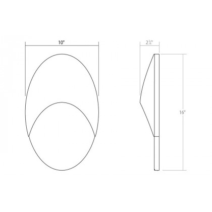 Sonneman Ovos LED Sconce - Textured White, Oval