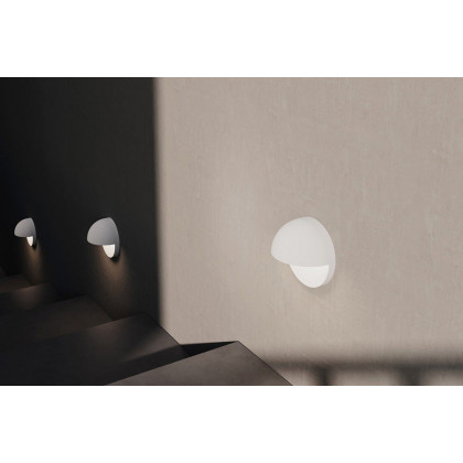 Sonneman Mezza Cupola LED Sconce - Textured White, 5"